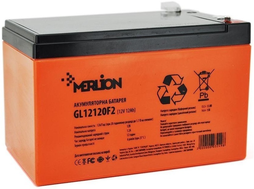 Аккумуляторная батарея Merlion 12V-12Ah GEL (GL12120F2 GEL)