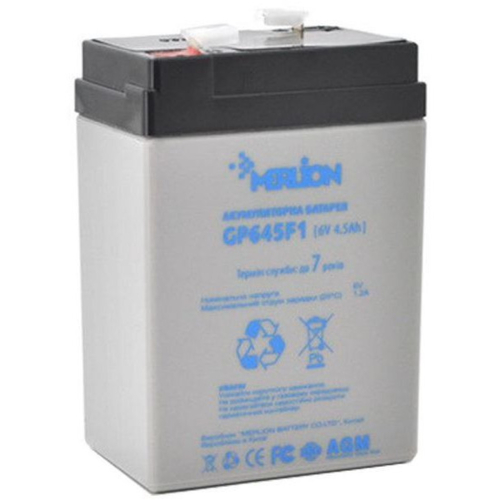 Аккумуляторная батарея Merlion 6V-4.5 Ah (GP645F1)