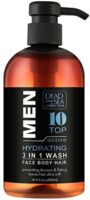 Гель для душа Dead Sea Collection Top 10 мужской 3 в 1 для тела, волос и лица 500 мл (7290119481453)