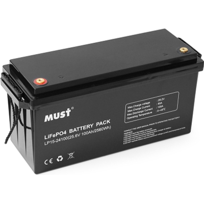 Аккумуляторная батарея Must LiFePo4 25.6V - 100Ah (LP15-24100) фото1