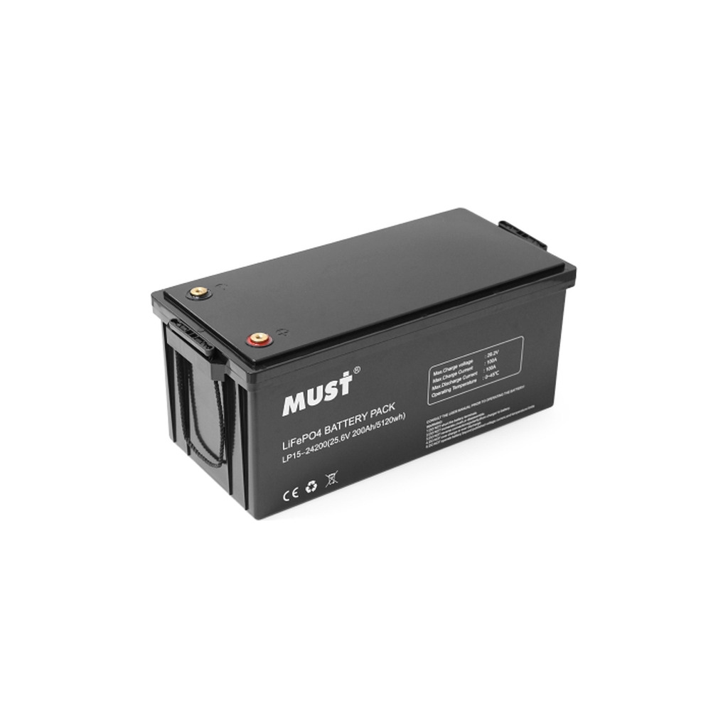Аккумуляторная батарея Must LiFePo4 25.6V - 200Ah (LP15-24200) фото1