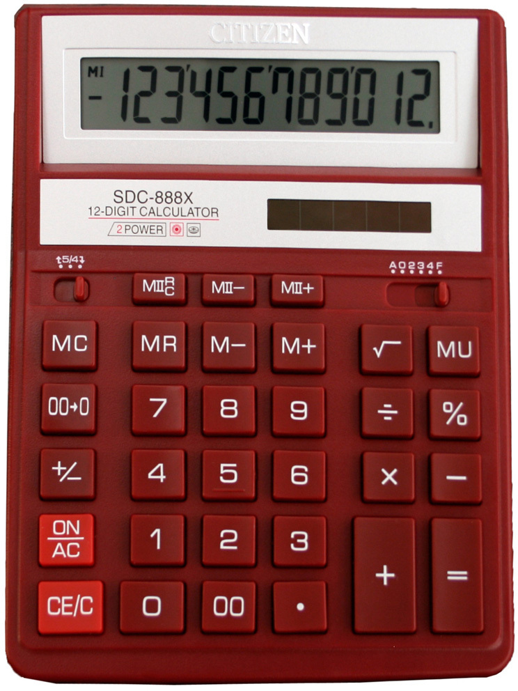 Калькулятор Citizen SDC-888XRD фото1