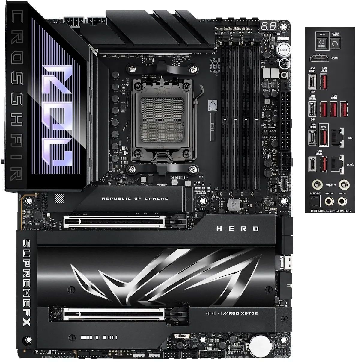 Материнская плата ASUS ROG CROSSHAIR X870E HERO (ROG_CROSSHAIR_X870E_HERO) фото1