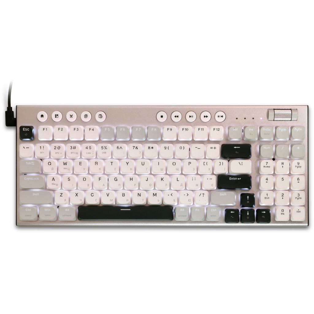 Игровая клавиатура Thunderobot K96 Tri-mode Red Switch UA Grey (6932066308230) фото1