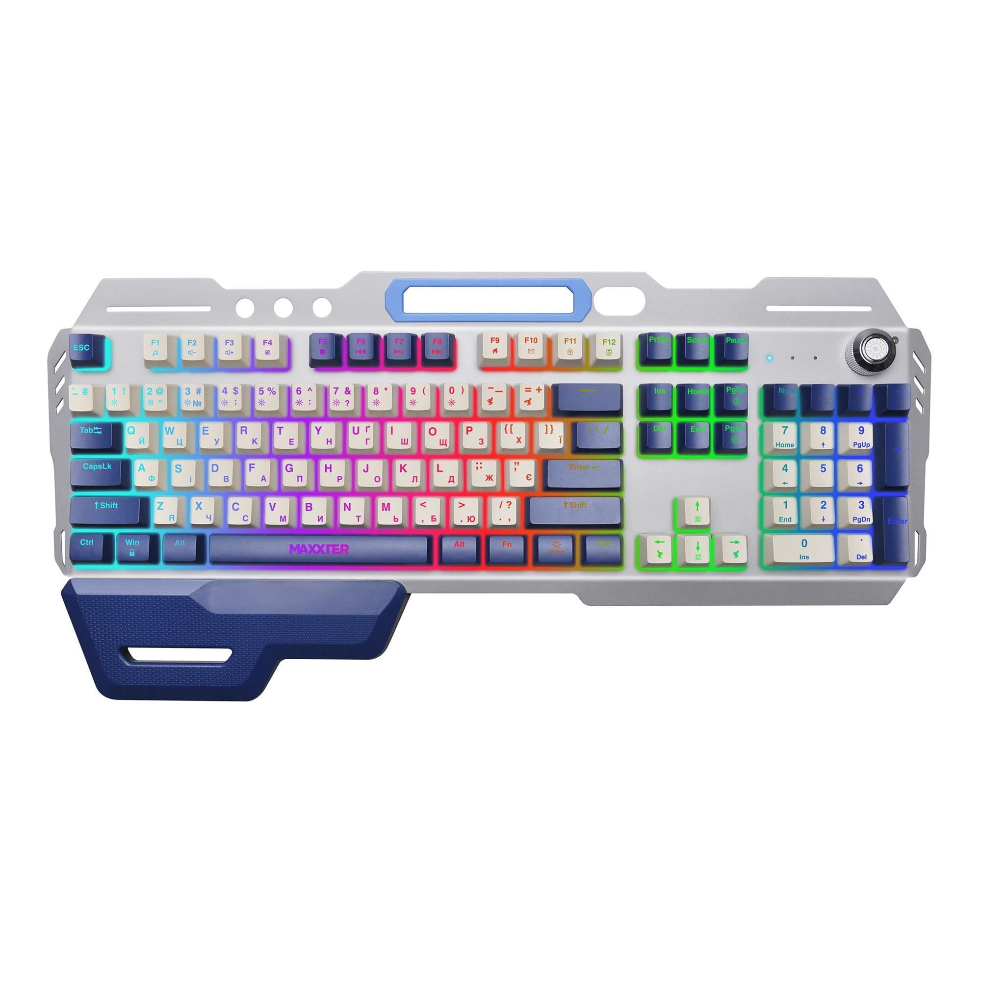 Ігрова клавіатура Maxxter KBG-RGB-01-UA RGB USB Metal Black (KBG-RGB-01-UA) фото1