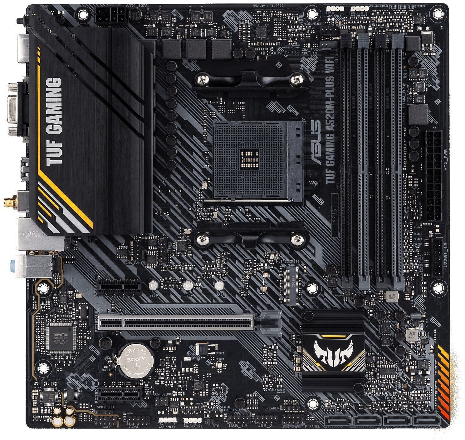 Материнська плата ASUS TUF GAMING A520M-PLUS WIFI (TUF_GAMING_A520M-PLUS_WIFI) фото1