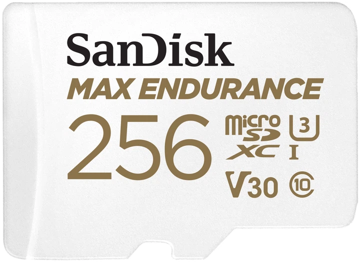 Карта памяти SanDisk MAX ENDURANCE microSDXC 256GB + SD Adapter 120,000 Hours (SDSQQVR-256G-GN6IA) фото1