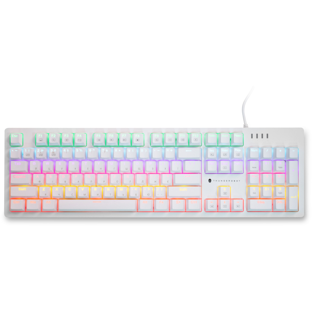 Игровая клавиатура Thunderobot K104 Red Switch USB UA White (6932066308162) фото1