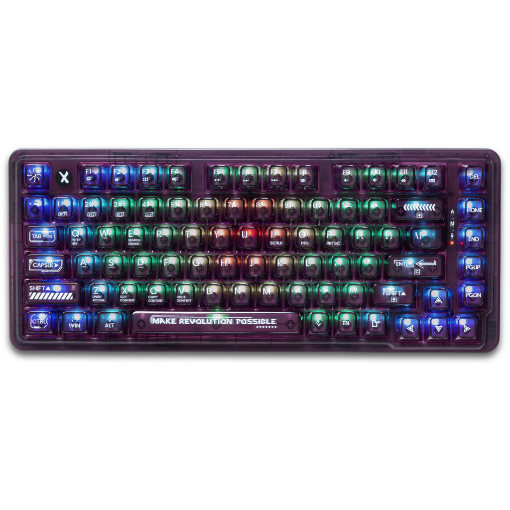 Игровая клавиатура Thunderobot K75 TKL RGB Tri-mode Violet Mist Moon Switch Purple (6932066305550) фото1