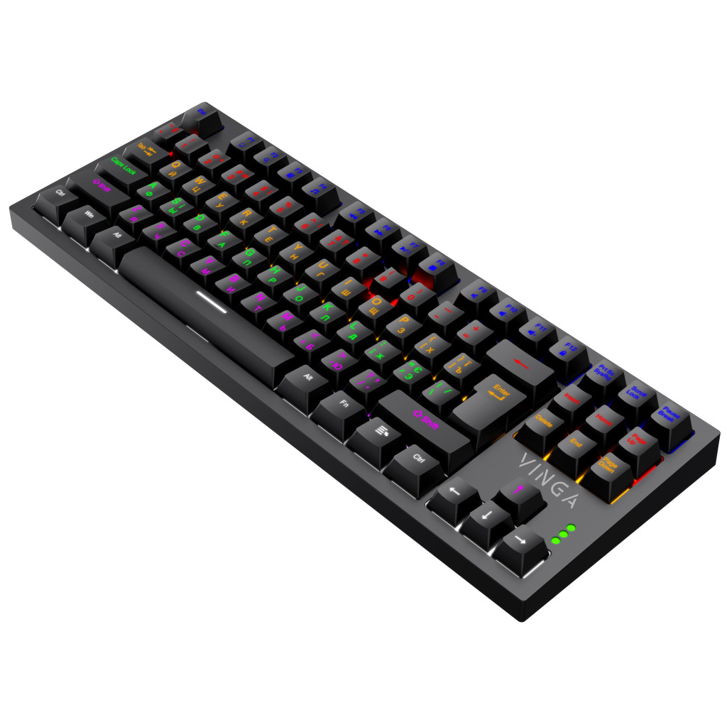 Игровая клавиатура Vinga KBGM-110 87 Key LED Blue Switch USB Black (KBGM-110_Black) фото1