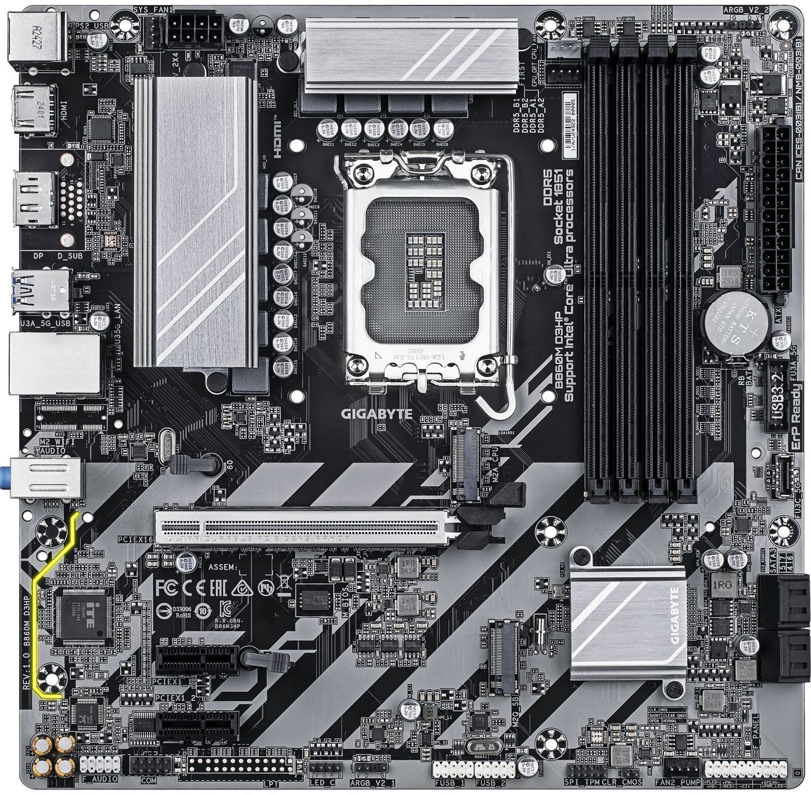 Материнская плата GIGABYTE B860M D3HP (B860M_D3HP) фото1