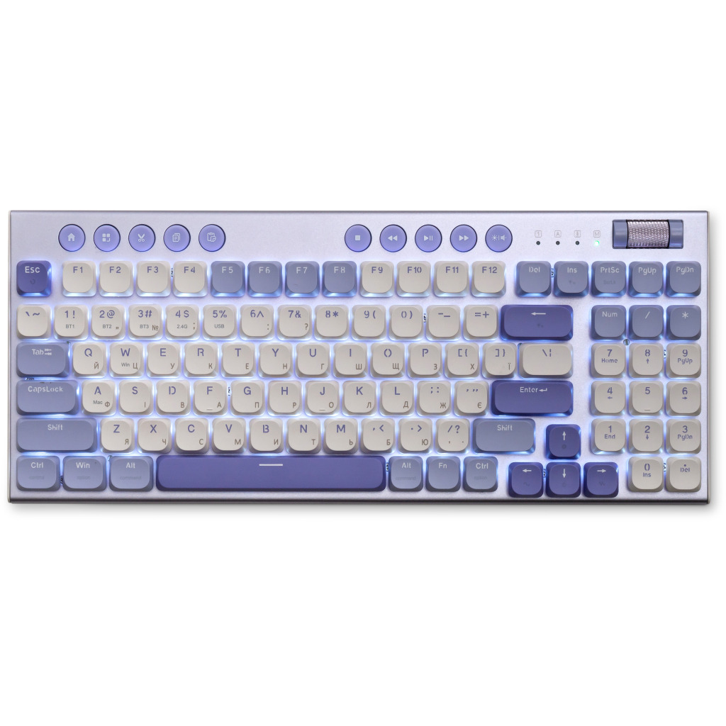 Ігрова клавіатура Thunderobot K96 Tri-mode Red Switch UA Purple (6932066308223) фото1