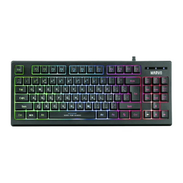 Игровая клавиатура Marvo K607 3 colors LED USB Black (K607)