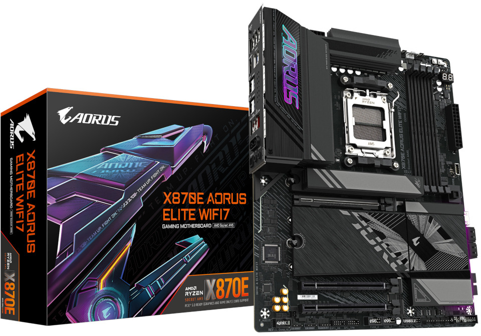 Материнська плата GIGABYTE X870E AORUS ELITE WIFI7 (X870E_A_ELITE_WIFI7) фото1