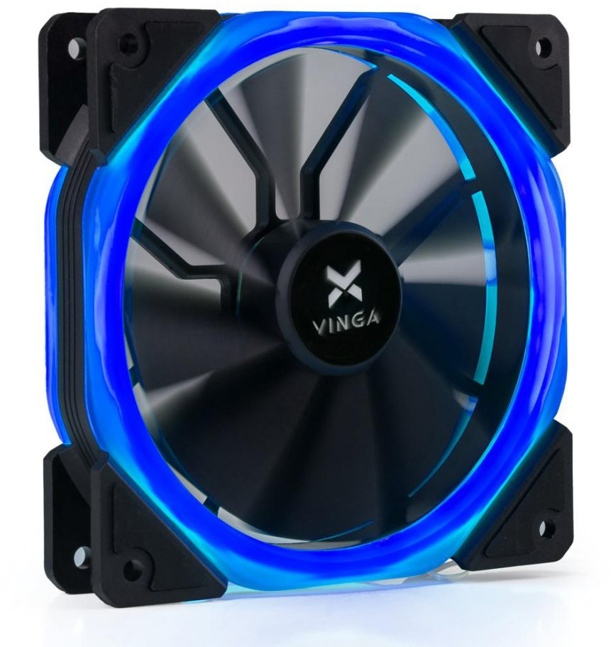 Вентилятор для корпуса Vinga LED Fan-02 Blue (LED fan-02 blue) фото1