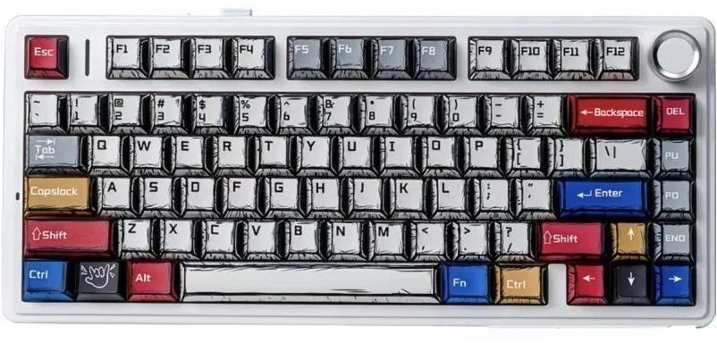 Игровая клавиатура Aula F75 Reaper Switch Wireless/Bluetooth/USB UA Comic (6978080501578) фото1