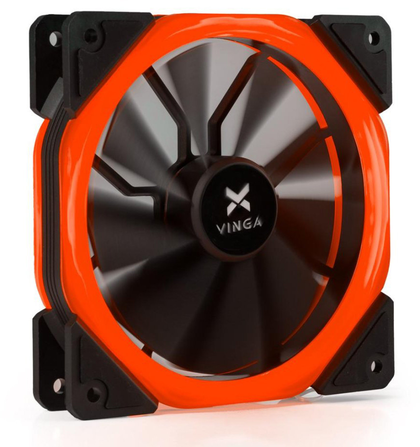 Вентилятор для корпуса Vinga LED Fan-02 Red (LED fan-02 red) фото1