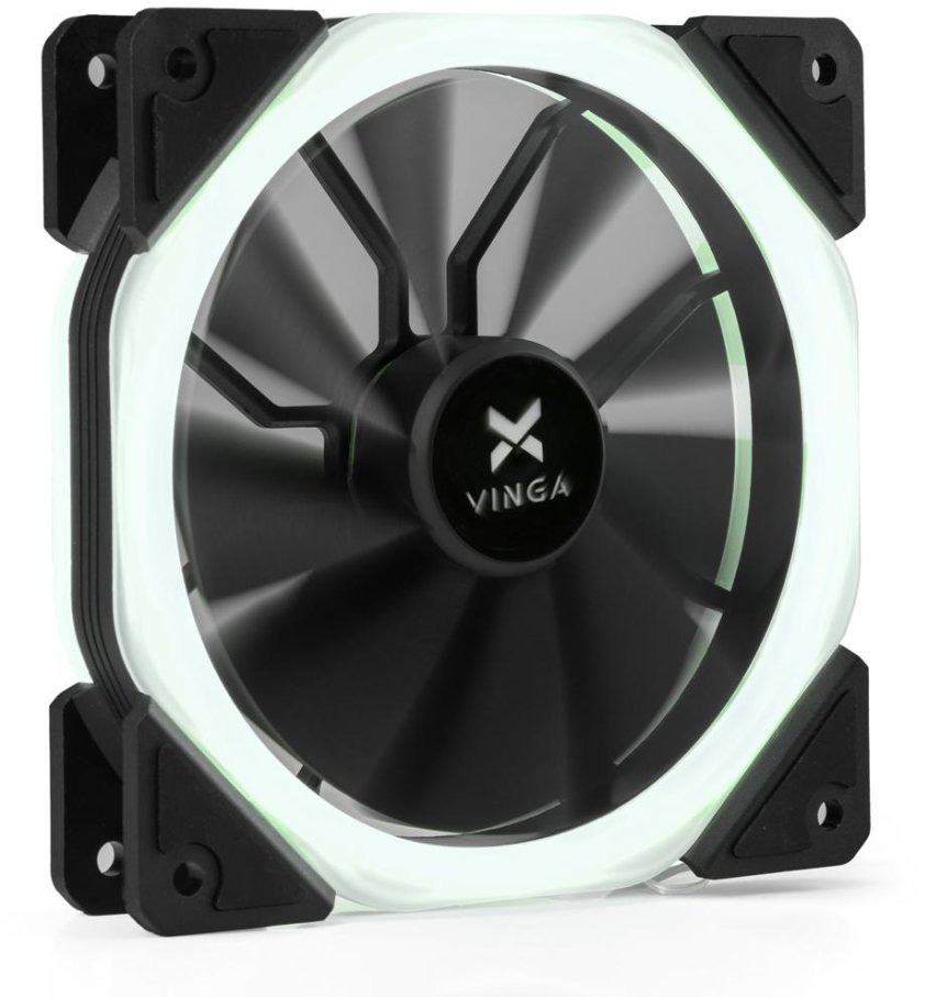 Вентилятор для корпуса Vinga LED Fan-02 White (LED fan-02 white) фото1
