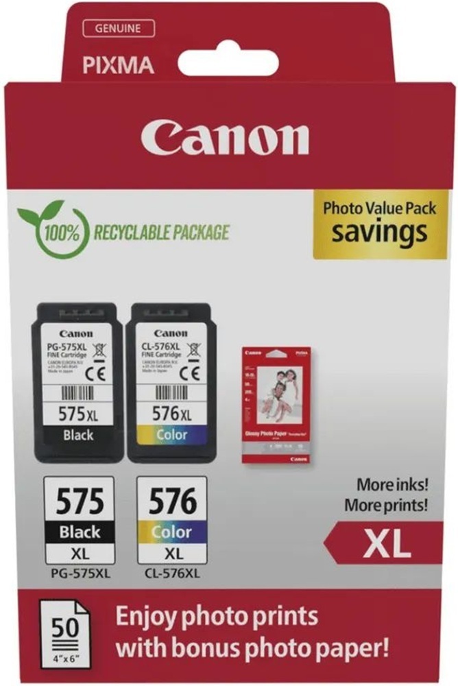 Картридж струйный Canon PG-575XL/CL-576XL MultipackXL BK,Color (5437C006)