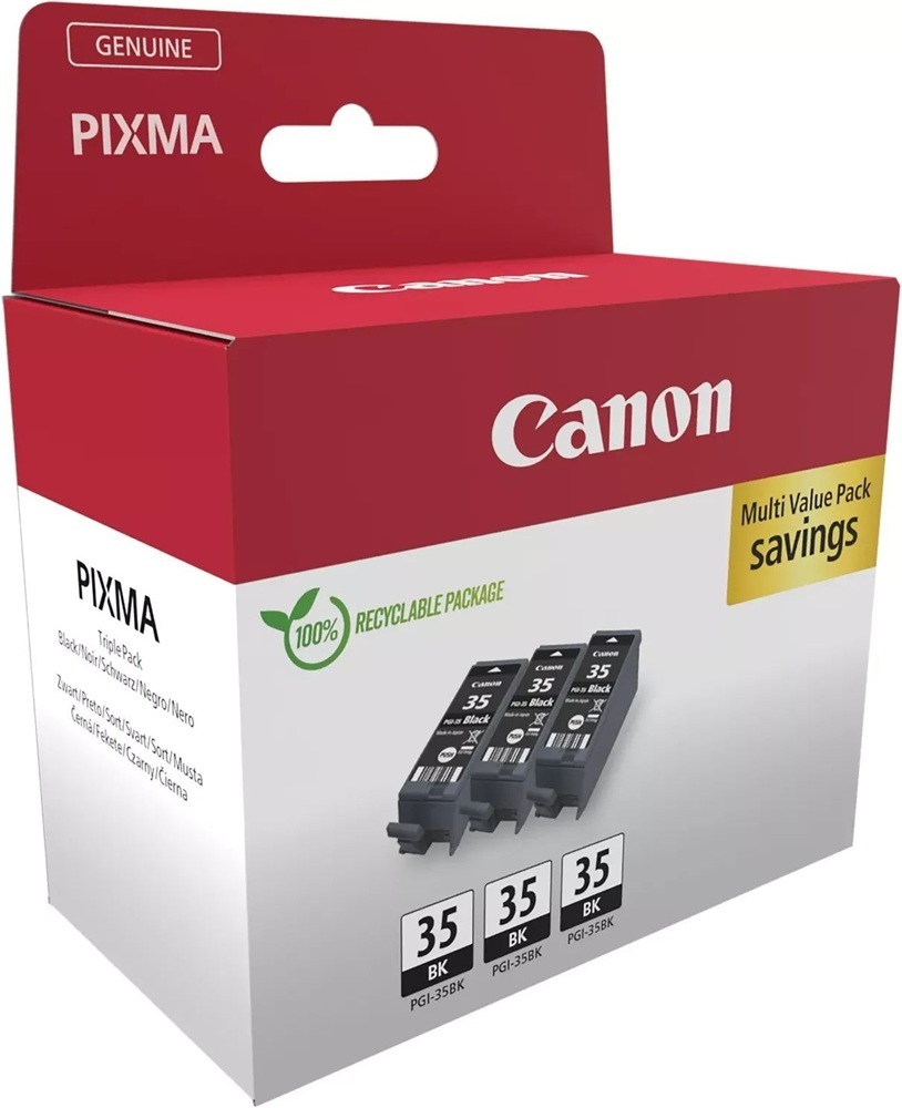 Картридж струменевий Canon PGI-35 BK TRIPLE pack (1509B028) фото1