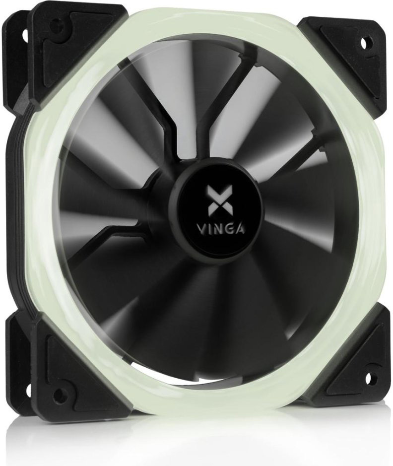Вентилятор для корпуса Vinga LED Fan-01 White (LED fan-01 white) фото1