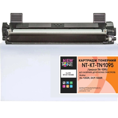 Картридж лазерний NewTone Brother TN-1095 Black (1500с) HL-1202R, DCP-1602R (NT-KT-TN1095) фото1