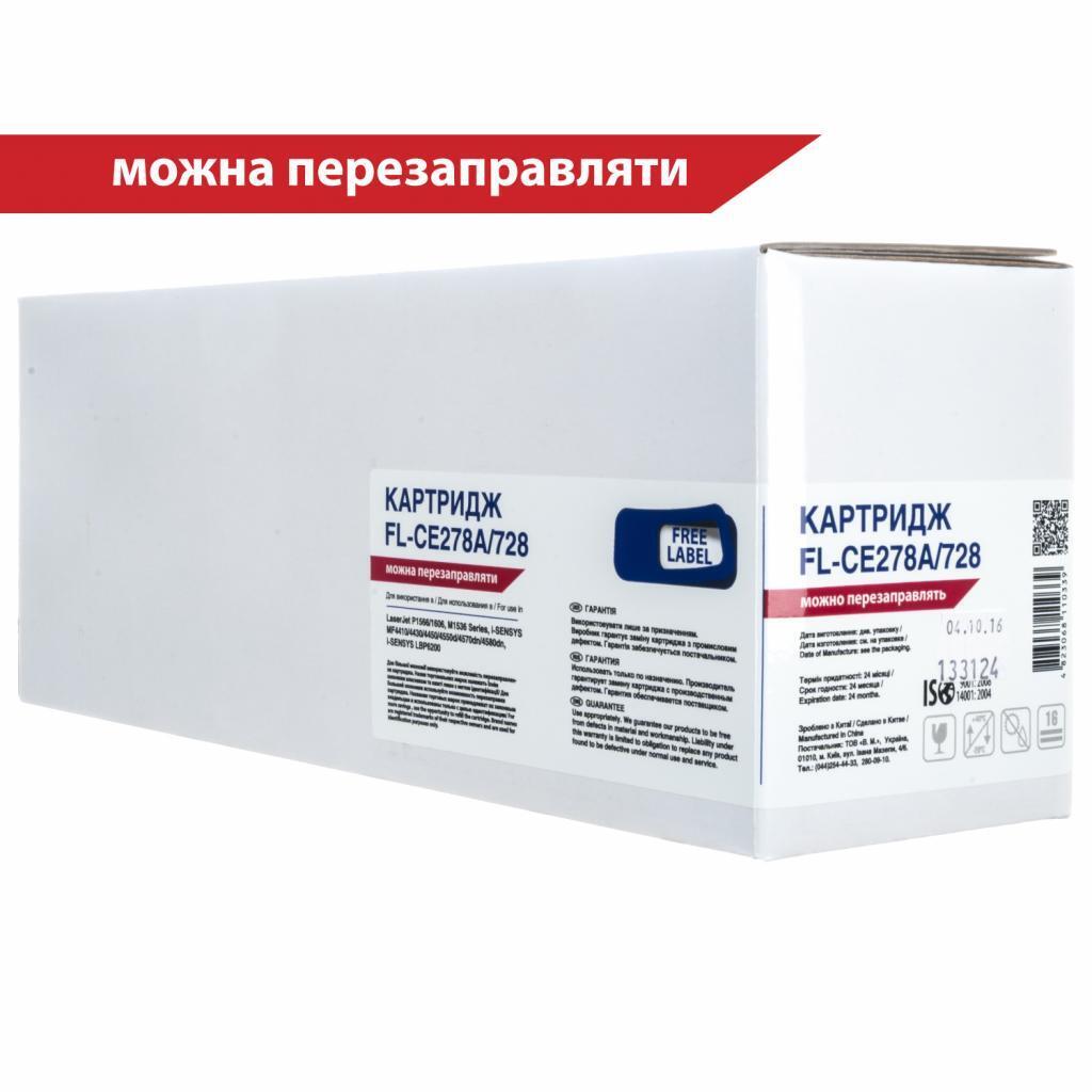 Картридж лазерный FREE Label HP LJ CE278A/CANON 728 (FL-CE278A/728) фото1