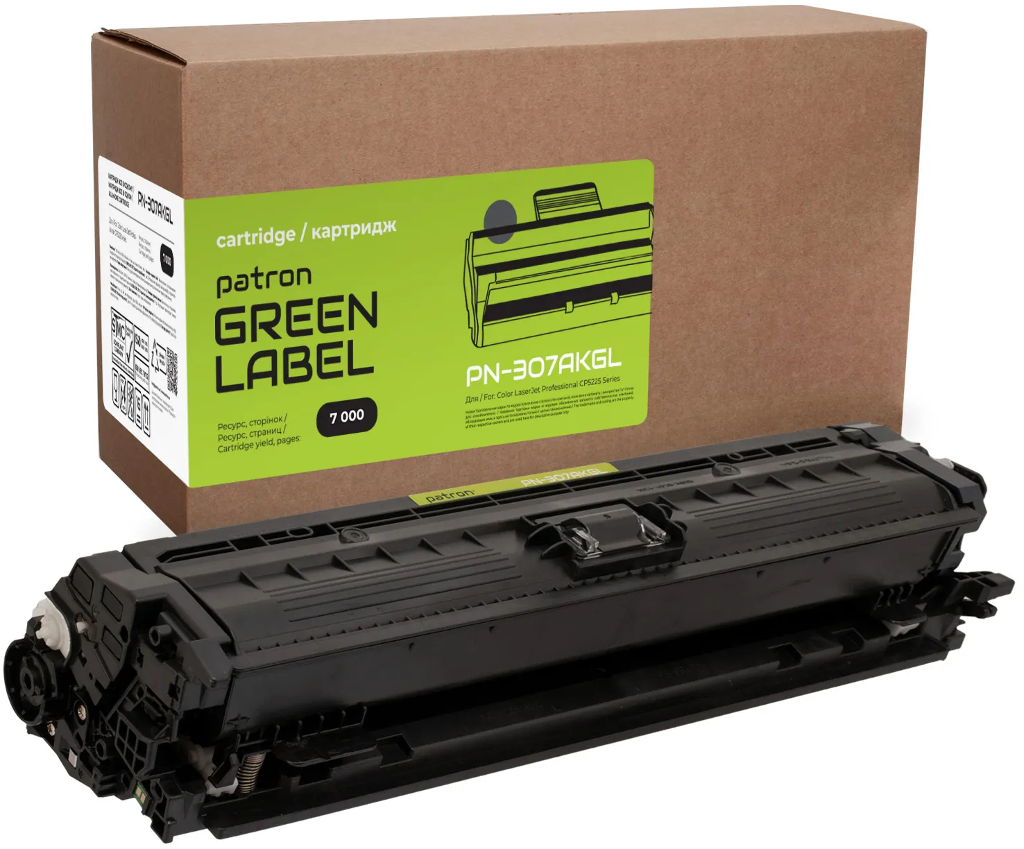 Картридж лазерный Patron HP 307A (CE740A) black Green Label (PN-307AKGL)