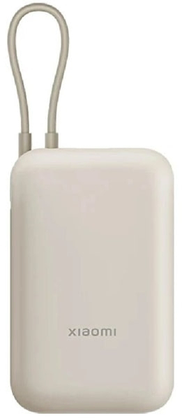 Павербанк Xiaomi 10000mAh (Integrated Cable) бежевий фото1