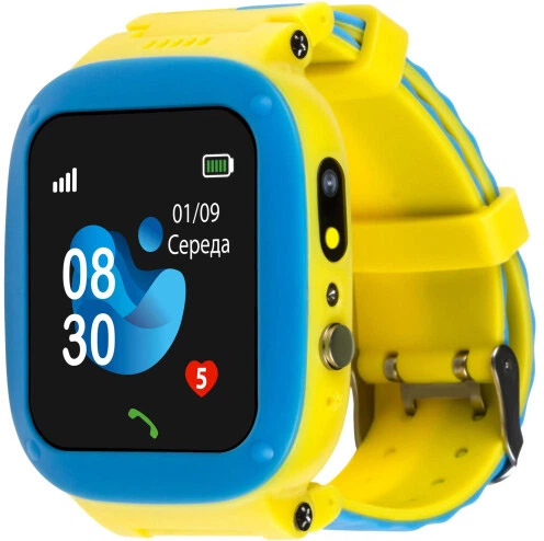 Смарт-годинник для дітей AmiGo GO004 GLORY Blue-Yellow фото1