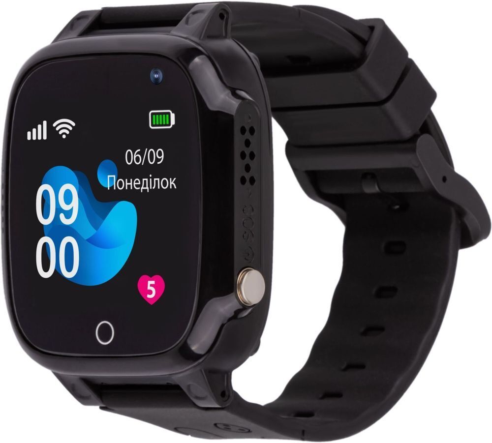 Смарт-часы для детей AmiGo GO008 Milky GPS WiFi Black (873291) фото1