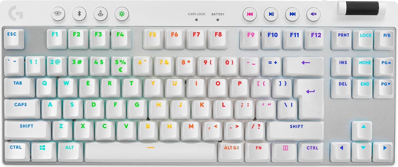 Клавiатура бездротова Logitech G PRO X TKL Lightspeed White Tactile (920-012148) фото1
