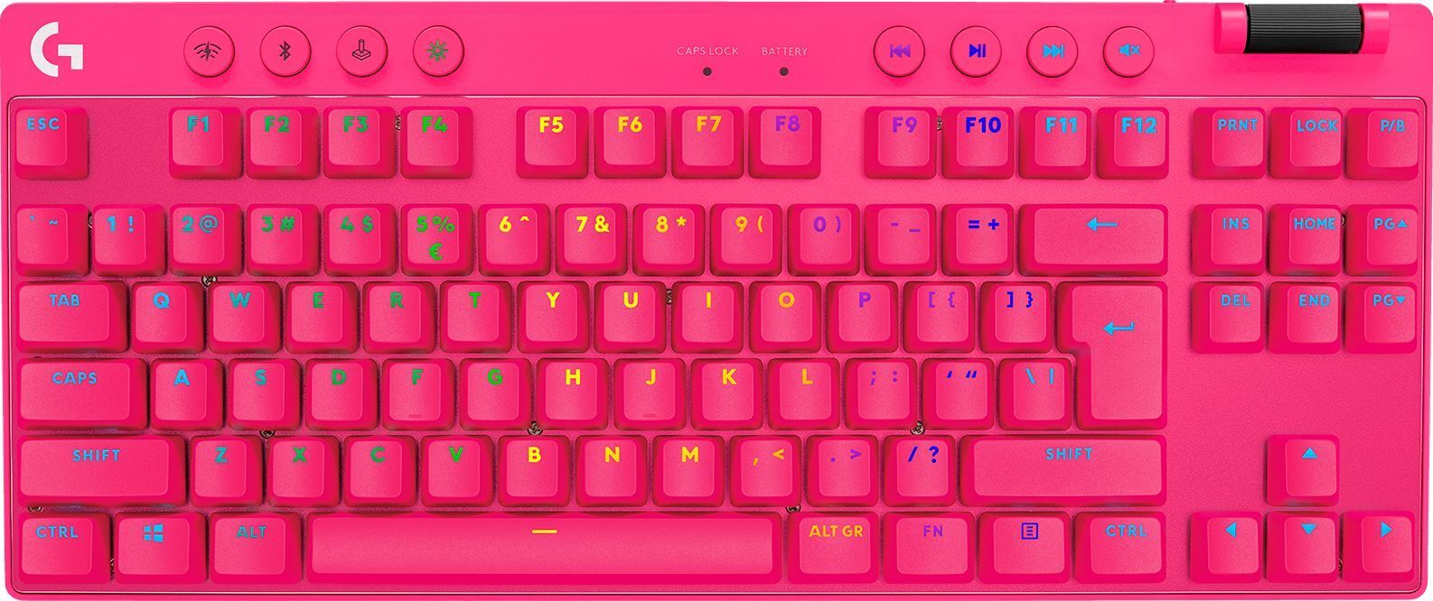Клавiатура бездротова Logitech G PRO X TKL Lightspeed Magenta (920-012159) фото1