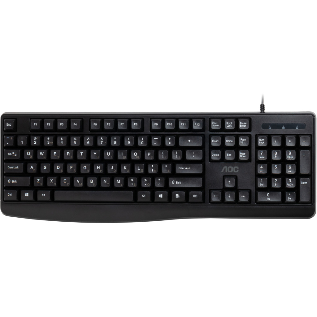 Клавіатура AOC KB120B USB UA Black (KB120B/97) фото1