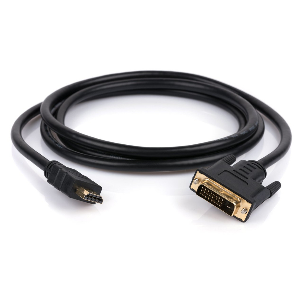Кабель HDMI M to DVI M 3.0m 24+1pin Vinga (VCPHDMIDVI3) фото1