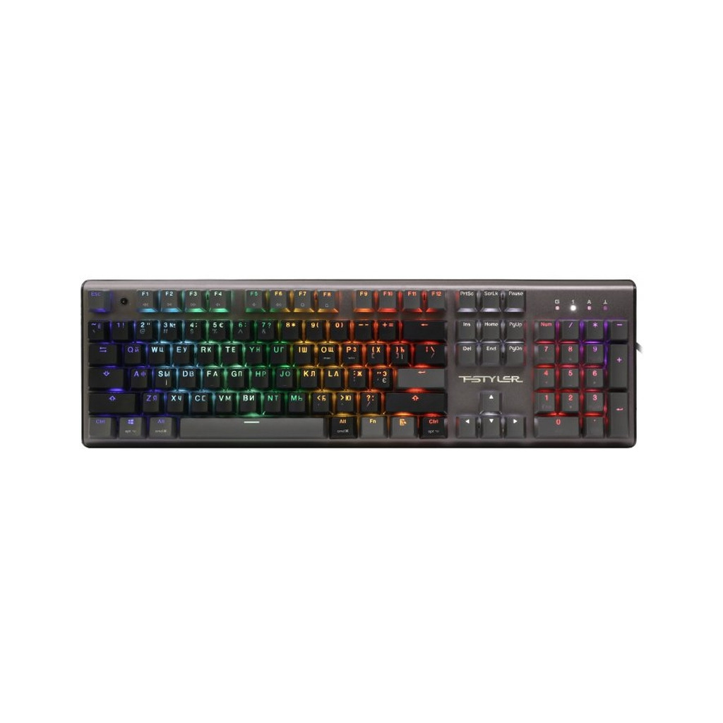 Клавіатура A4Tech FS100 RGB FS Switch USB Stone Black (4711421000567) фото1