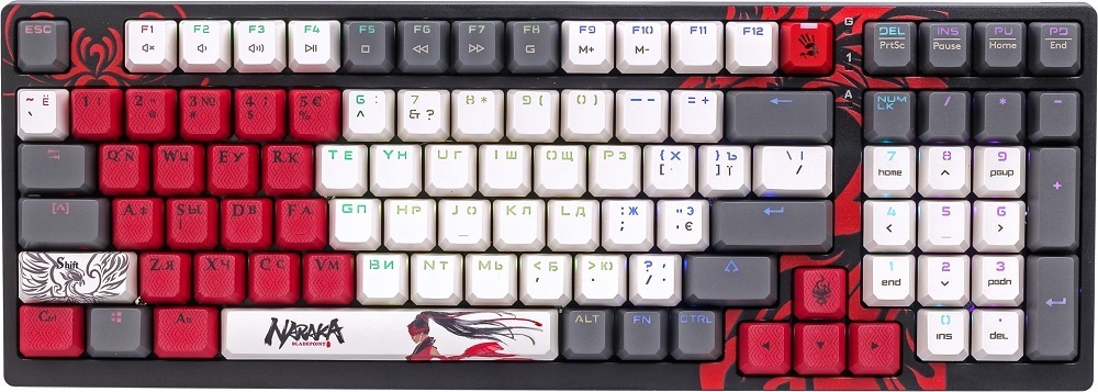 Ігрова клавіатура A4Tech Bloody S98 RGB Red Switch USB Naraka (4711421000383) фото1