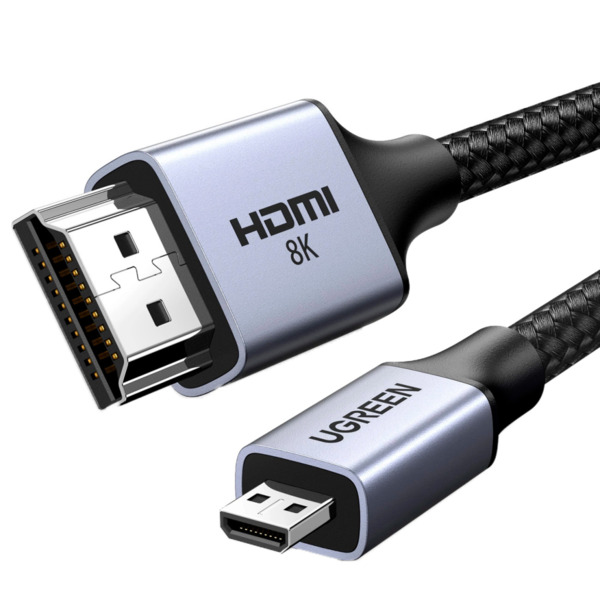 Кабель HDMI M to HDMI micro M 2.0m V2.1 8K60Hz HD164 black Ugreen (15517)