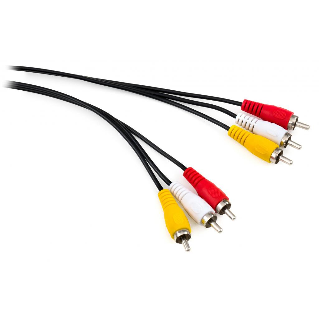 Кабель мультимедійний 3xRCA M to 3xRCA M 1.8m Vinga (VCP3RCA1.8) фото1