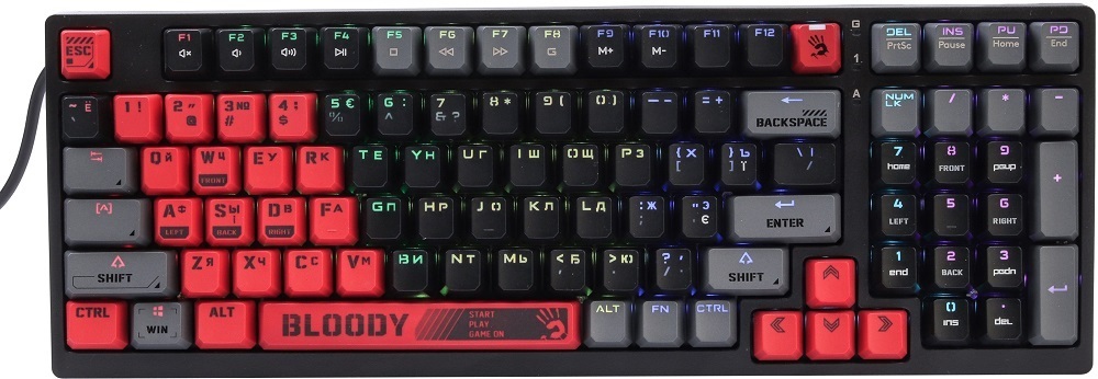 Игровая клавиатура A4Tech Bloody S98 RGB BLMS Red Switch USB Sports Red (4711421000390) фото1
