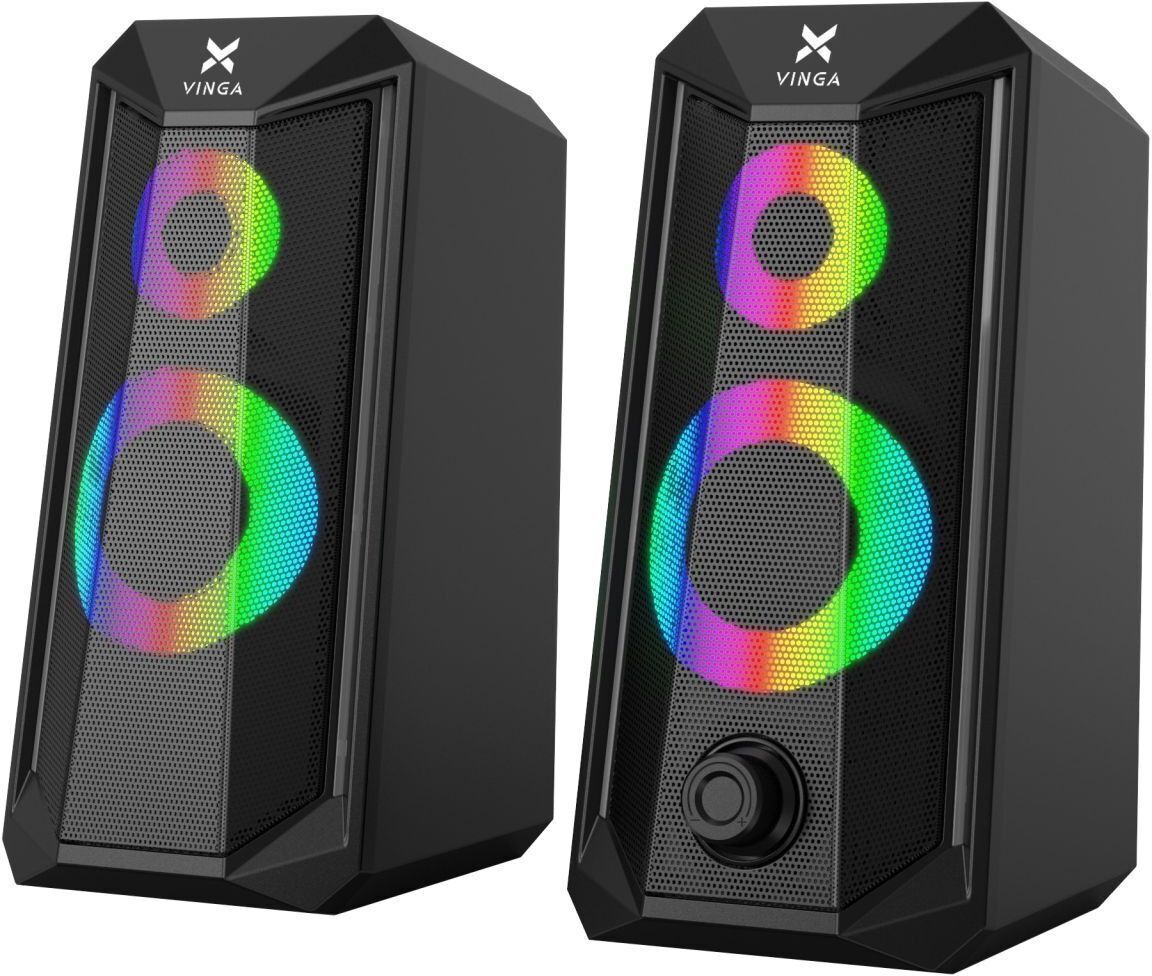 Акустика Vinga SP-200 LED USB Black фото1