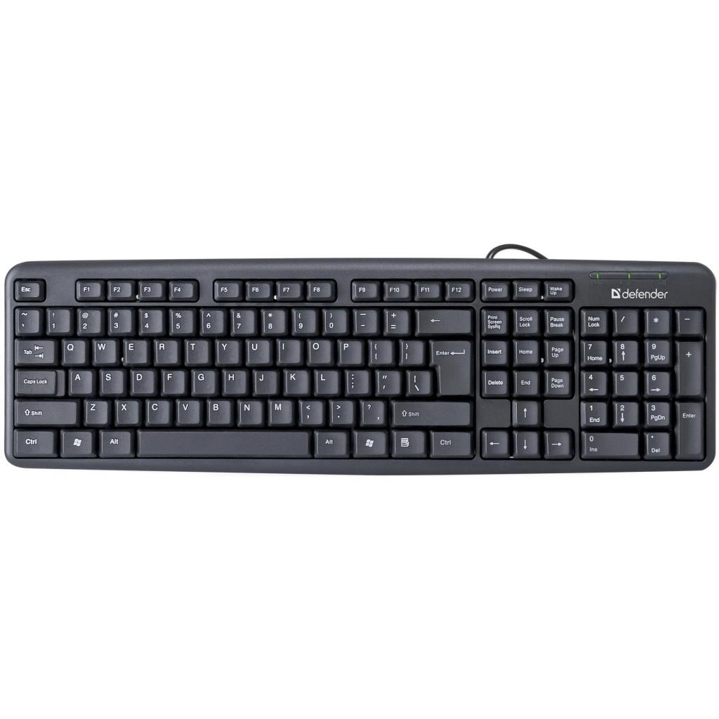 Клавиатура Defender Element HB-520 USB UKR Black (45529) фото1