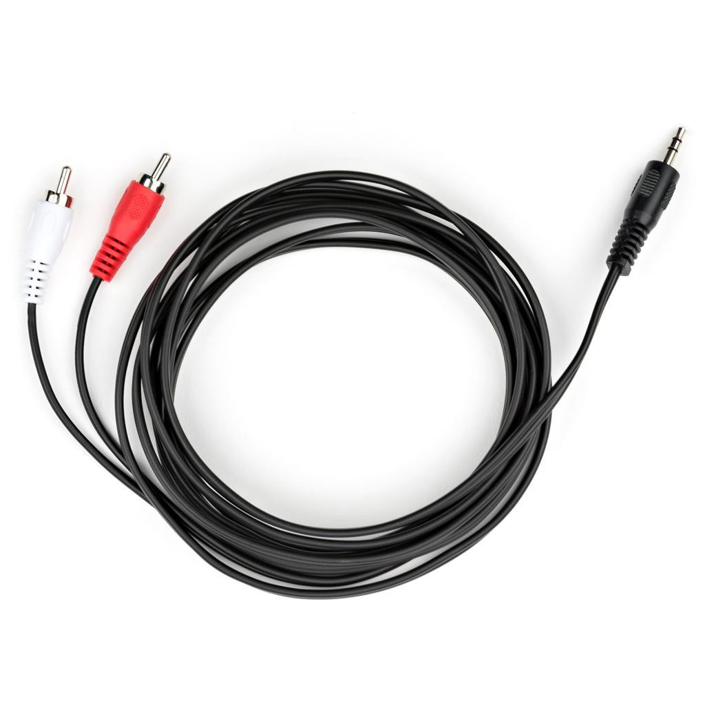 Кабель 3.5mm M to 2xRCA M 3.0m Vinga (VCPDCJ35MRCA23BK) фото1