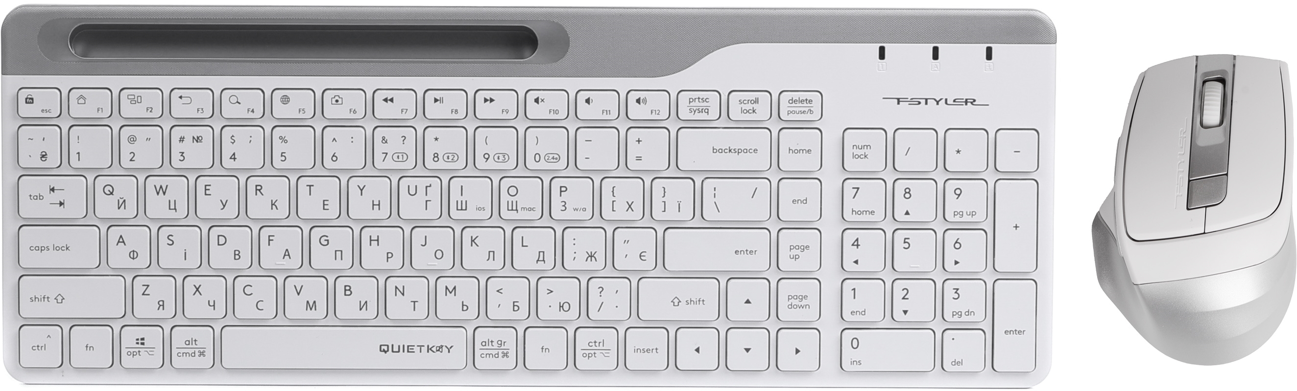 Комплект A4Tech FB2535C Wireless/Bluetooth Icy White (4711421971232) фото1