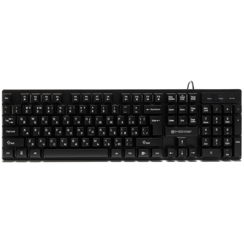 Клавиатура Hölmer K-01GS RGB Backlight USB UA Black (K-01GS) фото1