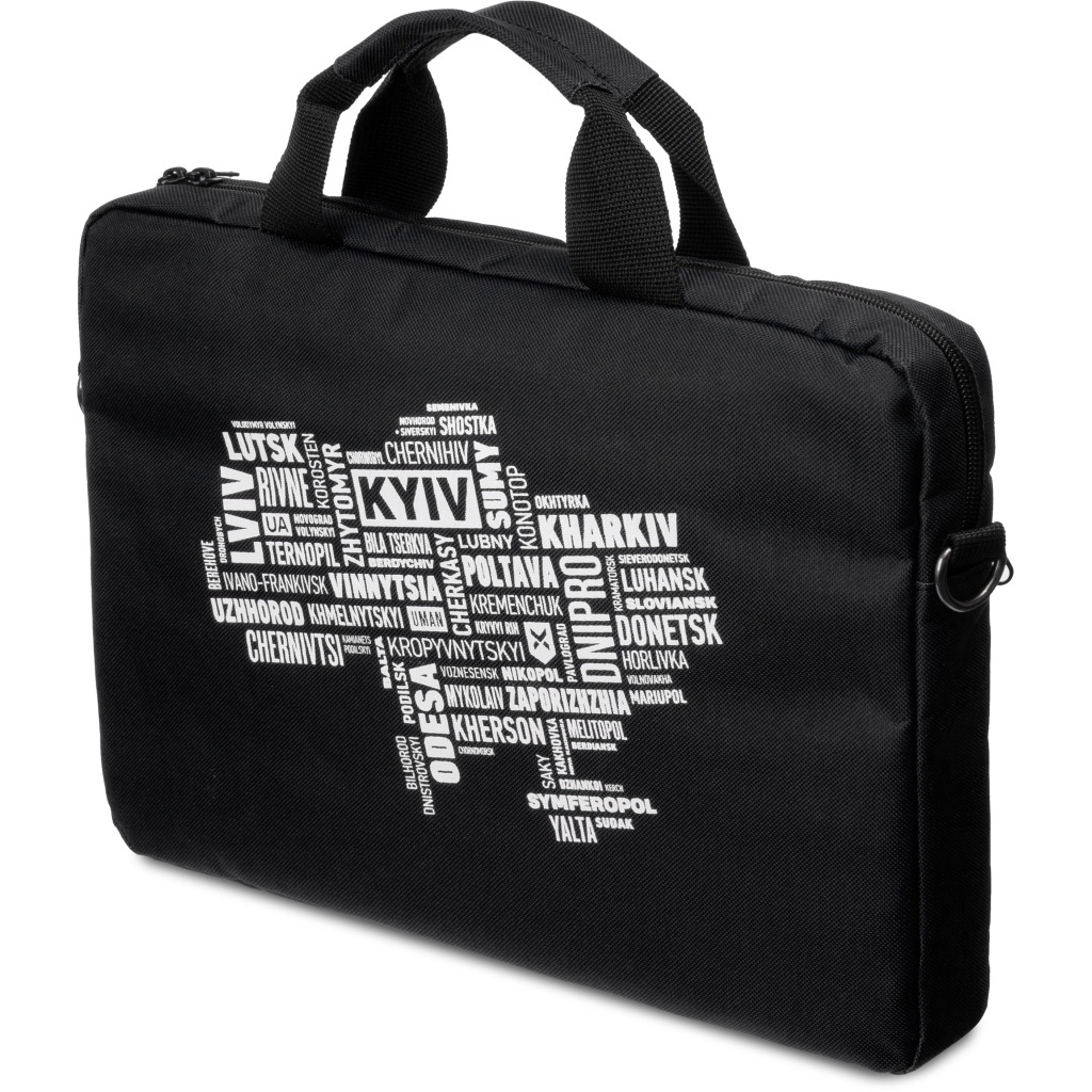 Сумка для ноутбука Vinga 15.6" NB1502 Black, white print (NB1502UWBK) фото1