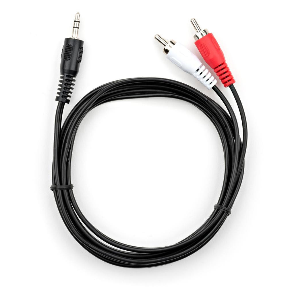 Кабель 3.5mm M to 2xRCA M 1.5m Vinga (VCPDCJ35MRCA21.5BK) фото1