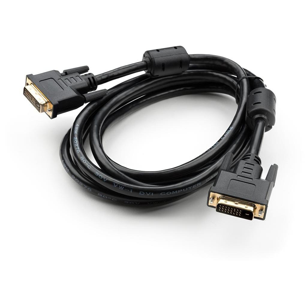 Кабель DVI M to DVI M 3.0m 24+1pin Vinga (VCPDCDVIMM3BK) фото1