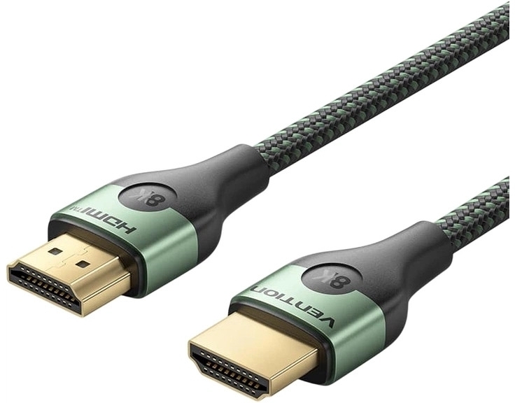 Кабель HDMI M to HDMI M 2.0m 8K60Hz ultra thin cotton braided green Vention (ALOGH)