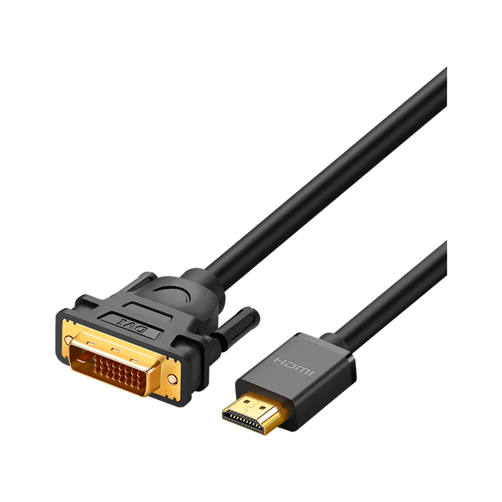 Кабель HDMI M to DVI M 1.5m HD106 black Ugreen (11150) фото1